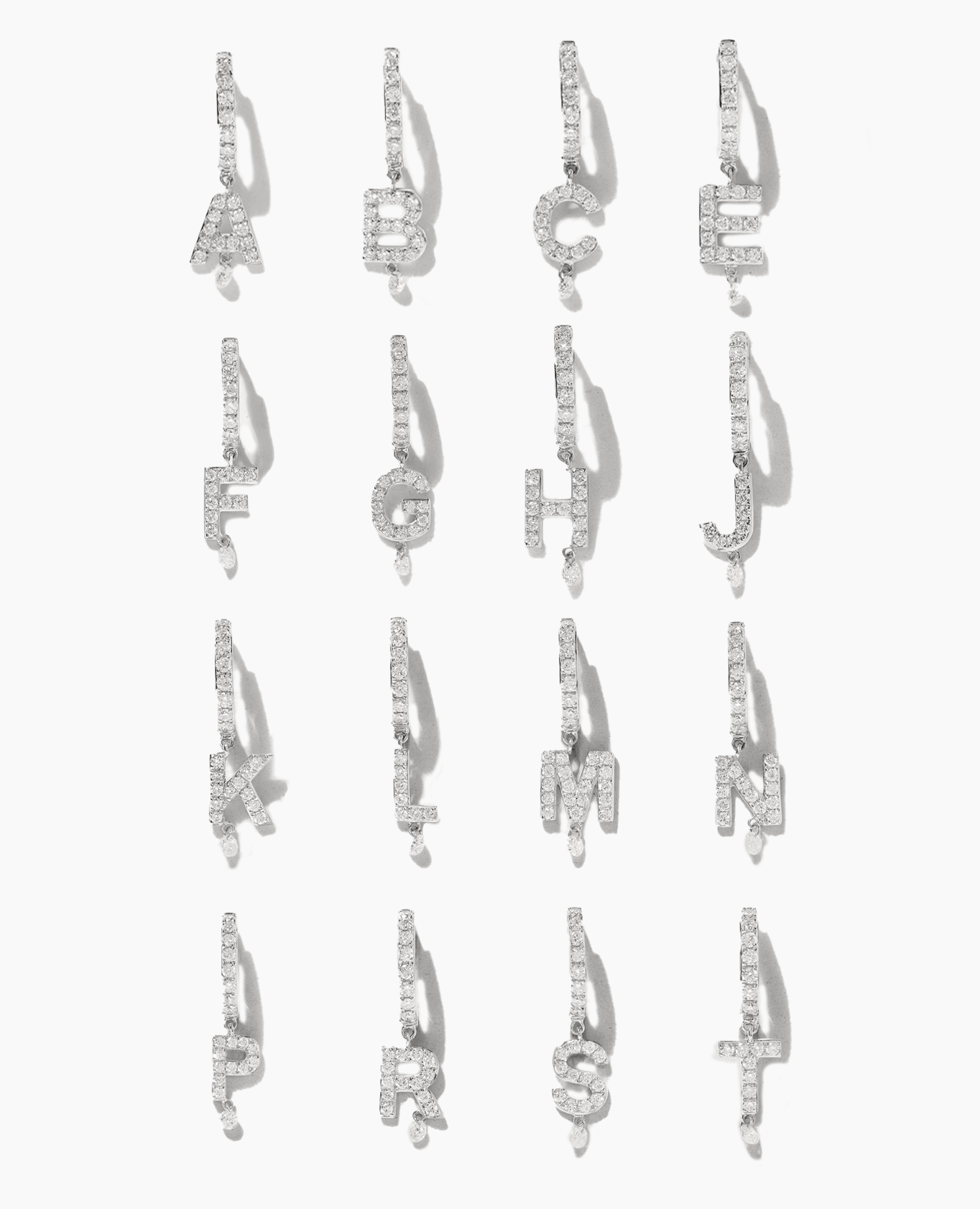 Piercing Alphabet Pavé Or