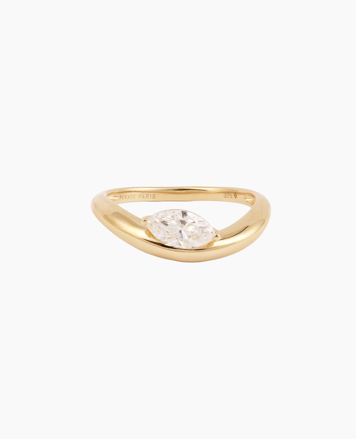 Wave Dome Gold Ring
