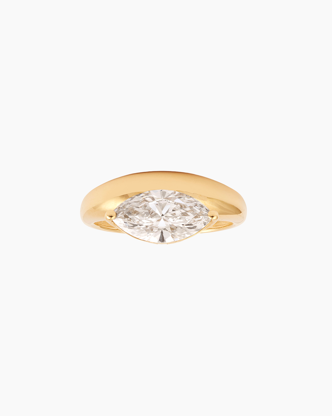 Wave Dome Gold Ring