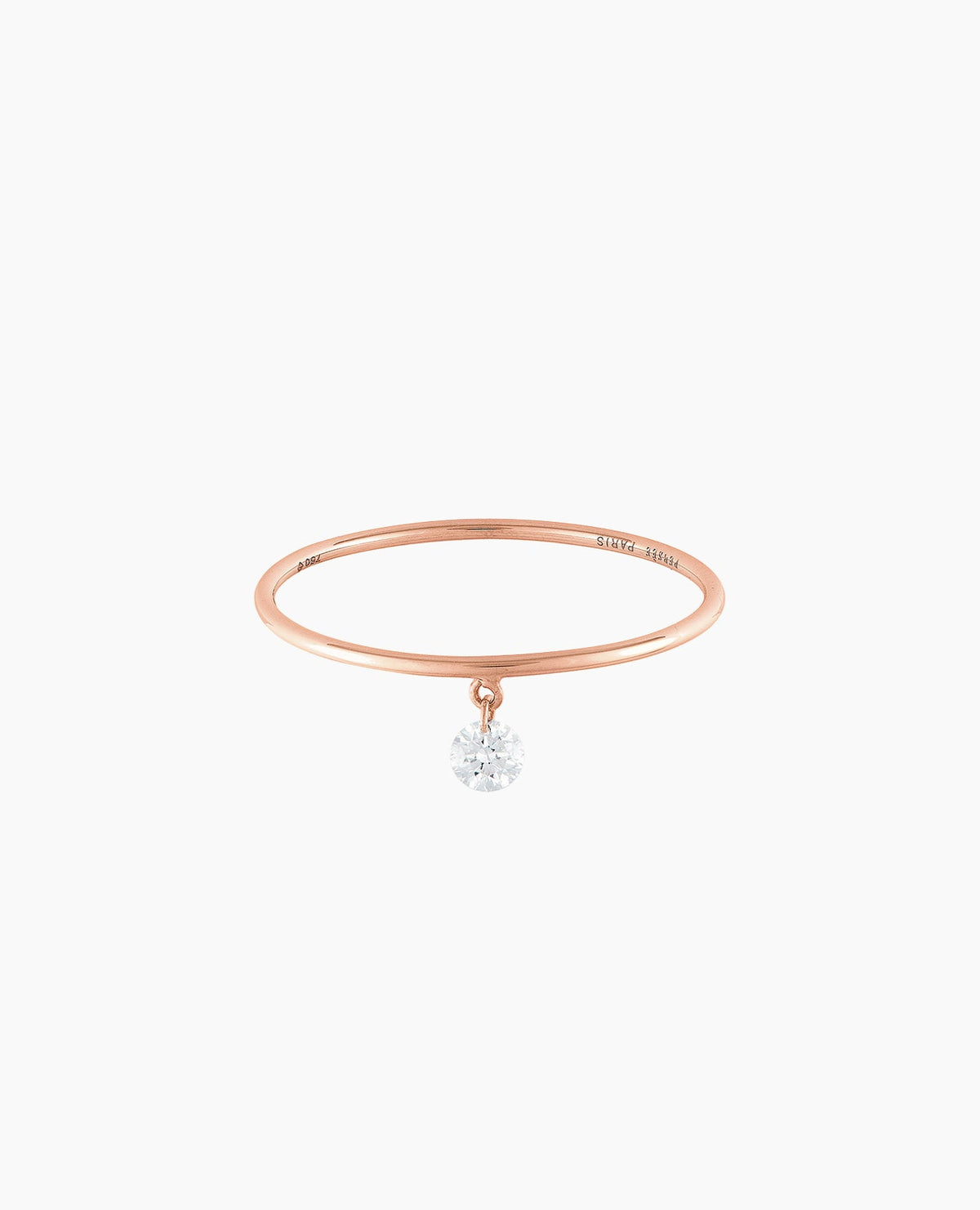 Bague anneau Danaé or rose 18 carats et diamant naturel – Bijou élégant et raffiné