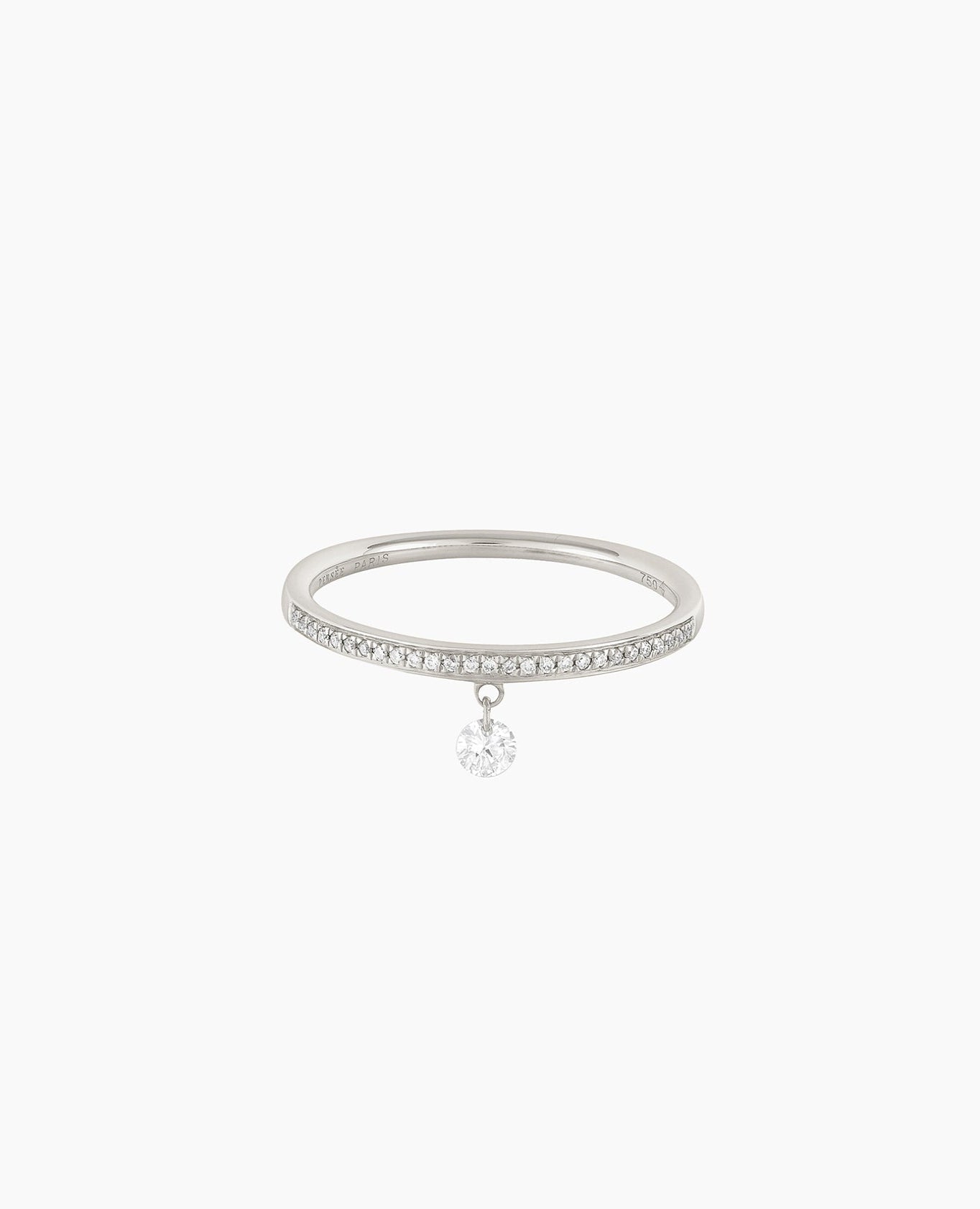 Bague Zeus pavée 1 diamant Blanc