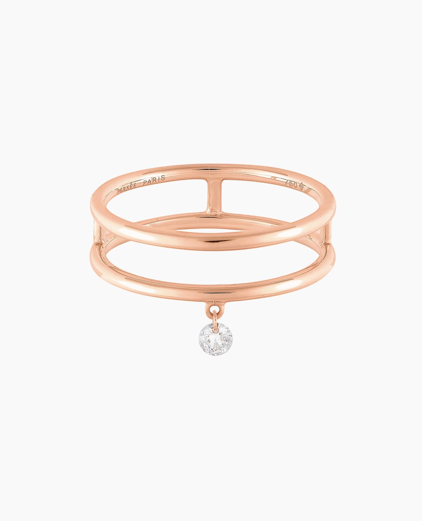 Bague Zeus double un diamant