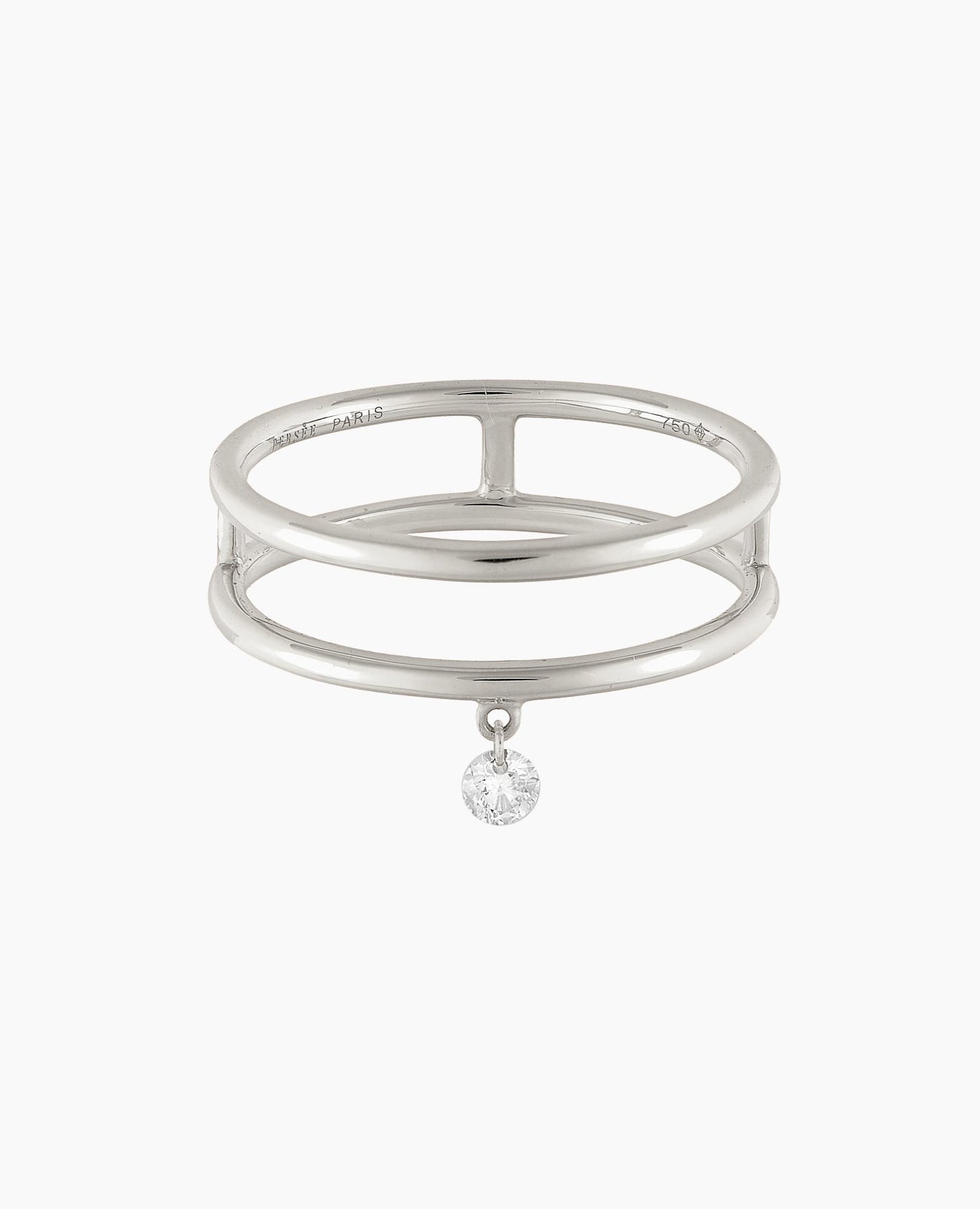Bague Zeus double 1 diamant