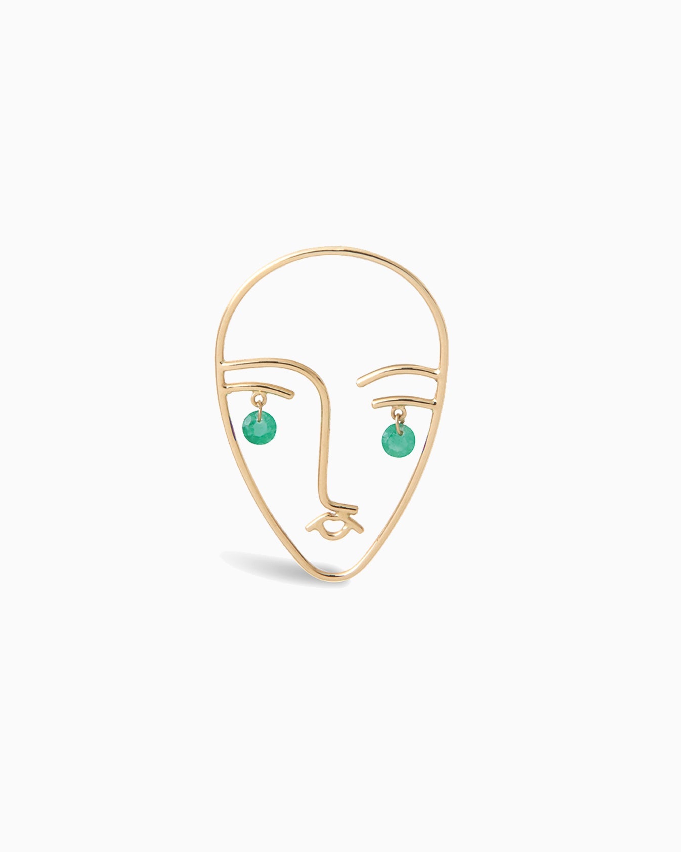 Boucle d'oreille Matisse Émeraude