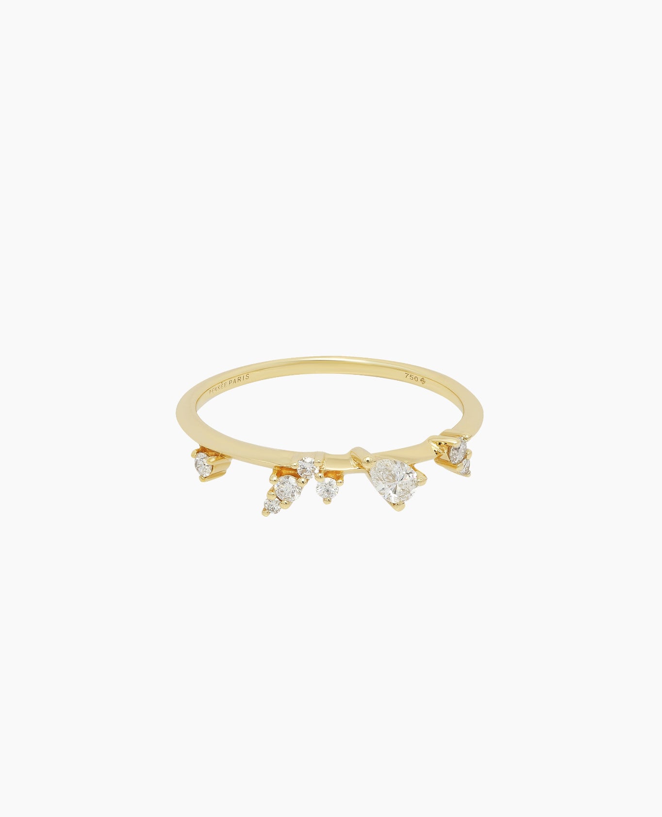 Bague Danaé pluie d'or huit diamants