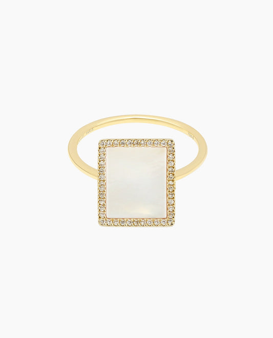 Bague Semi Precious Rectangle