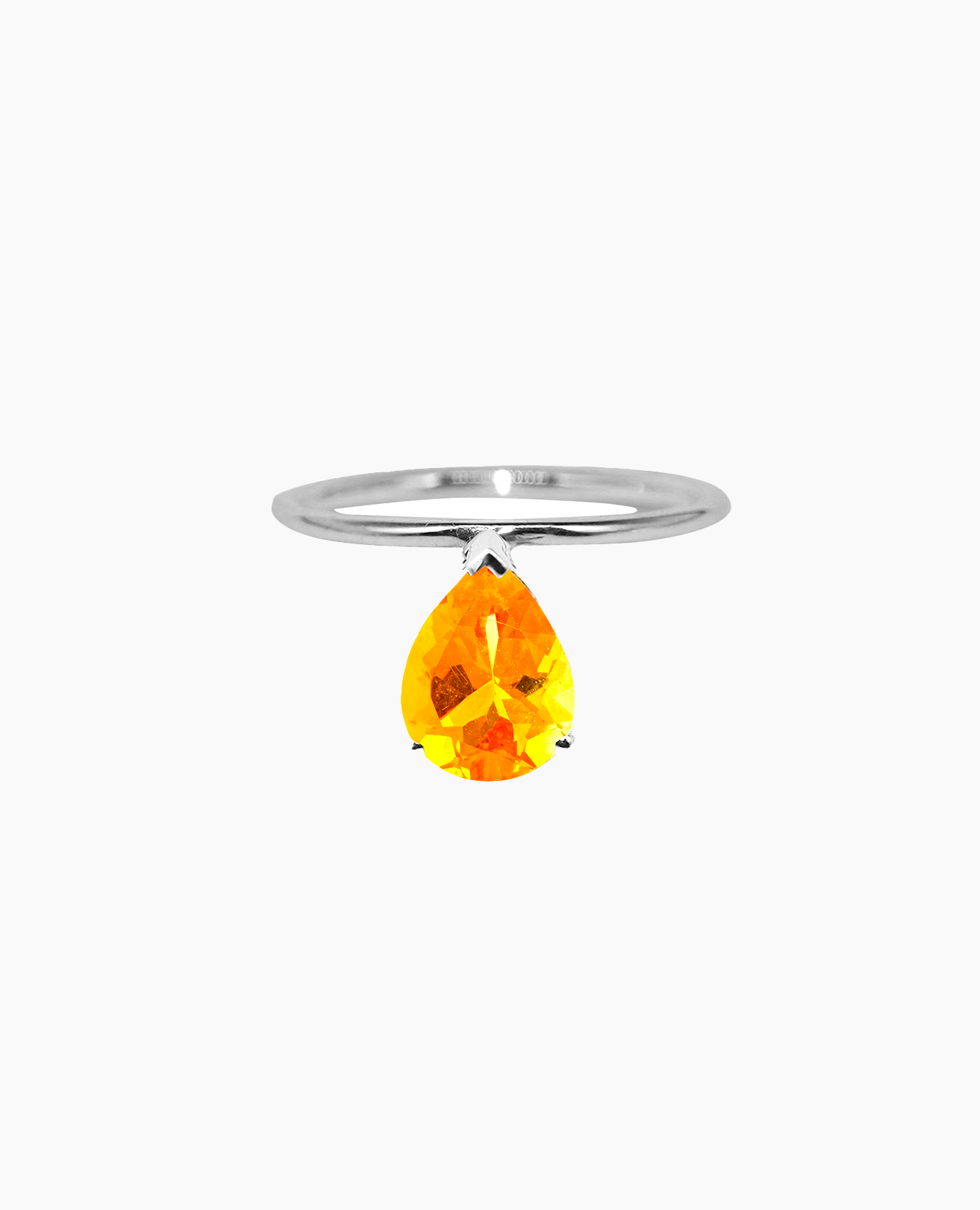 Bague Citrine Poire