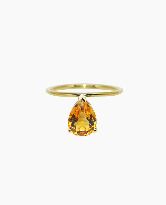 Bague Citrine Poire