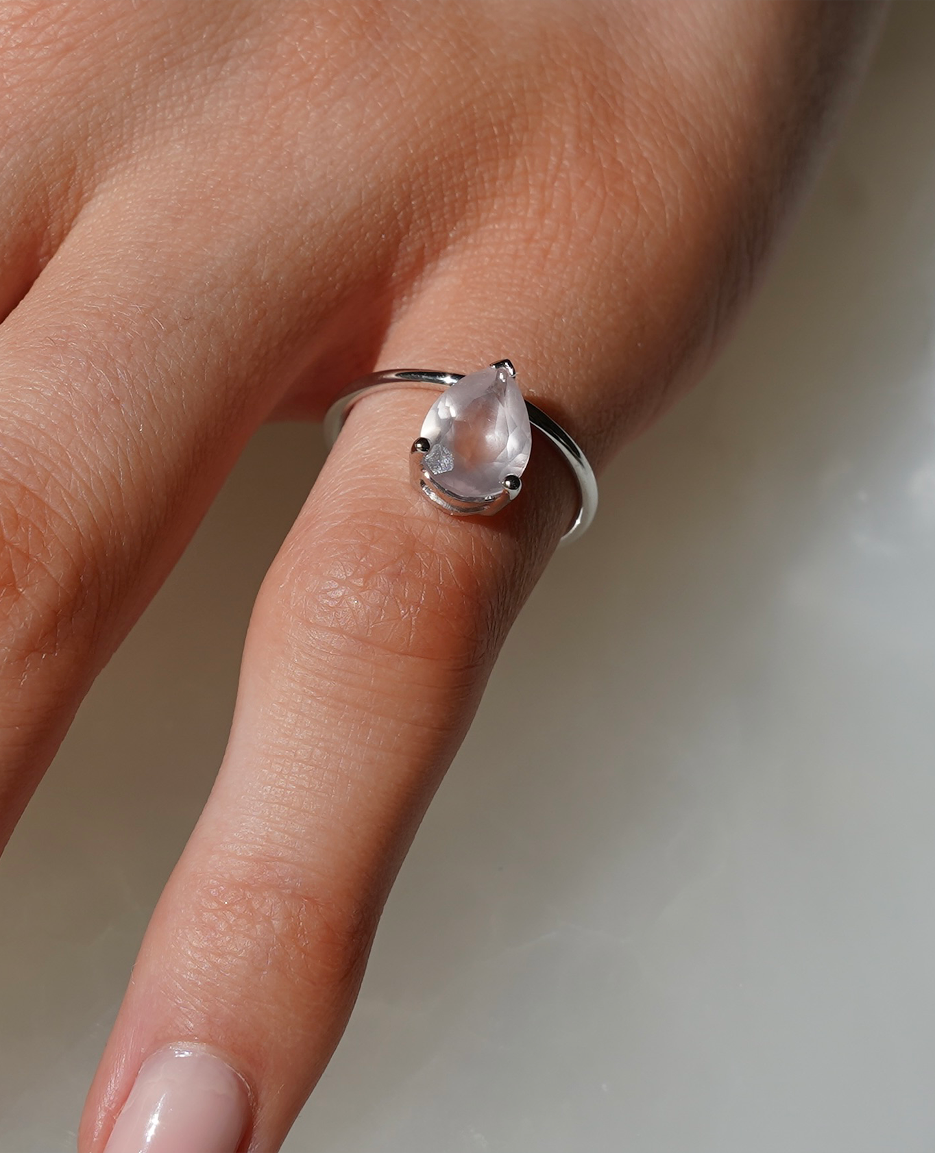 Bague Birthstones Quartz Rose