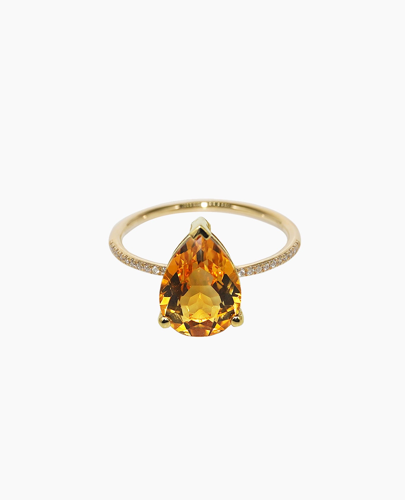 Bague Citrine Poire