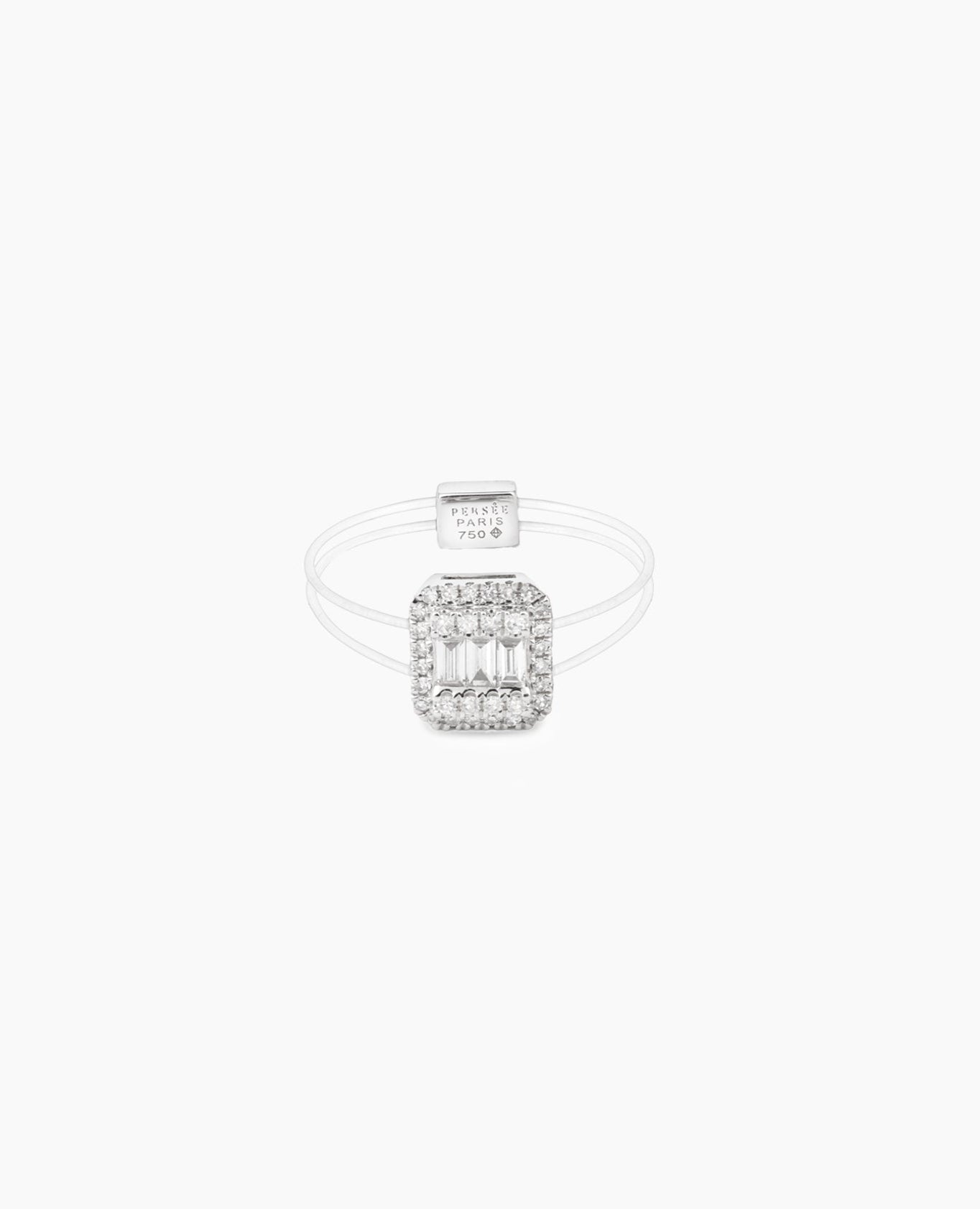 Bague Floating Baguette Blanc