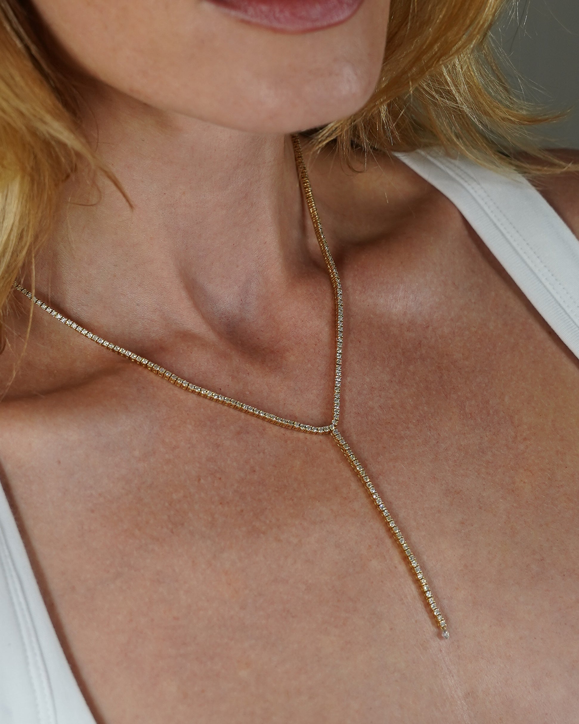Collier Rivière Tennis un diamant