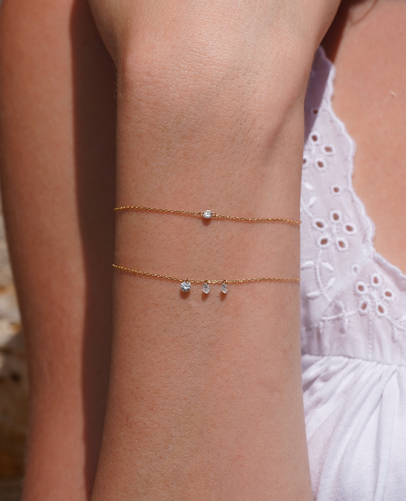 Bracelet Danaé un diamant ligne