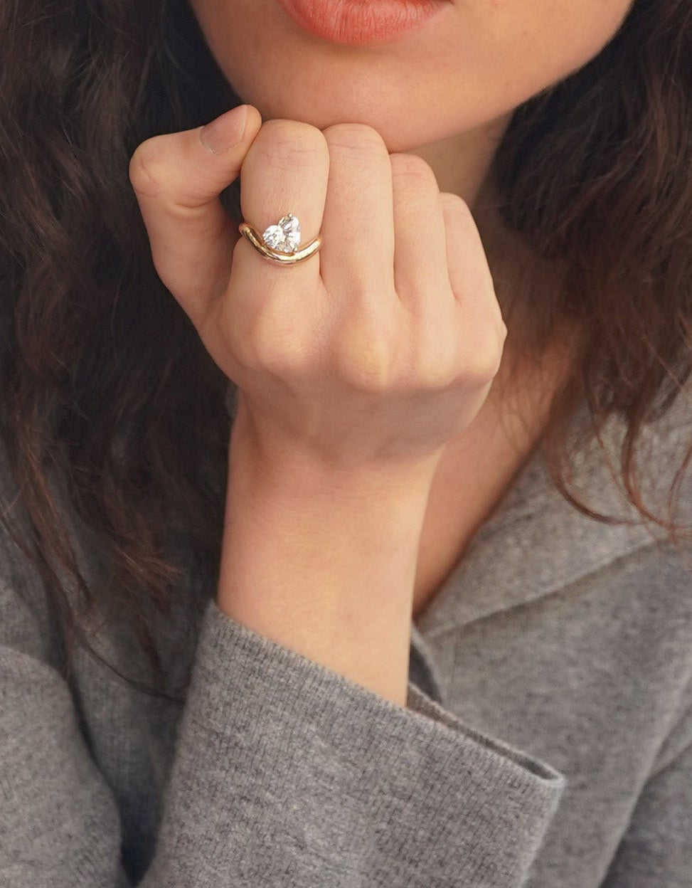 Wave Dome Gold Ring