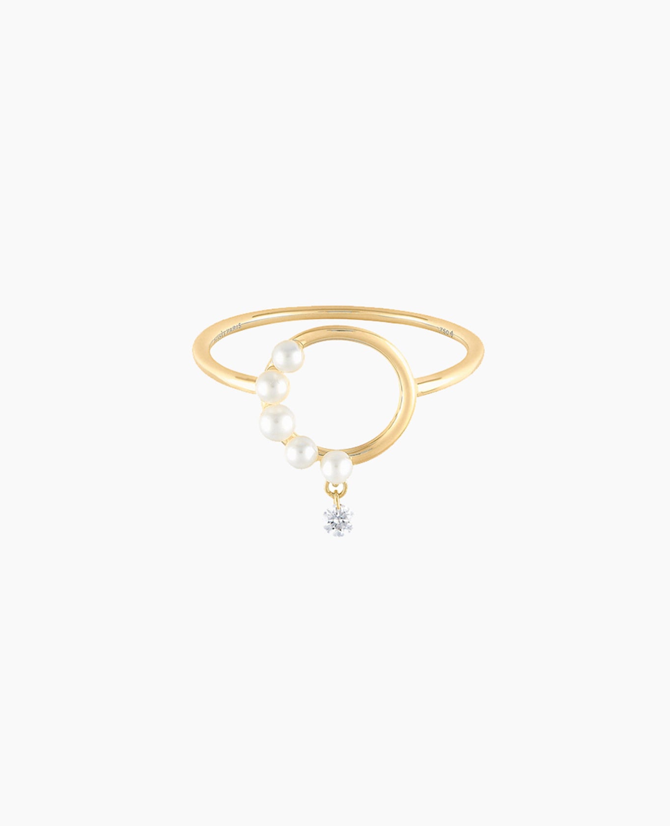 Bague Aphrodite demi perlée