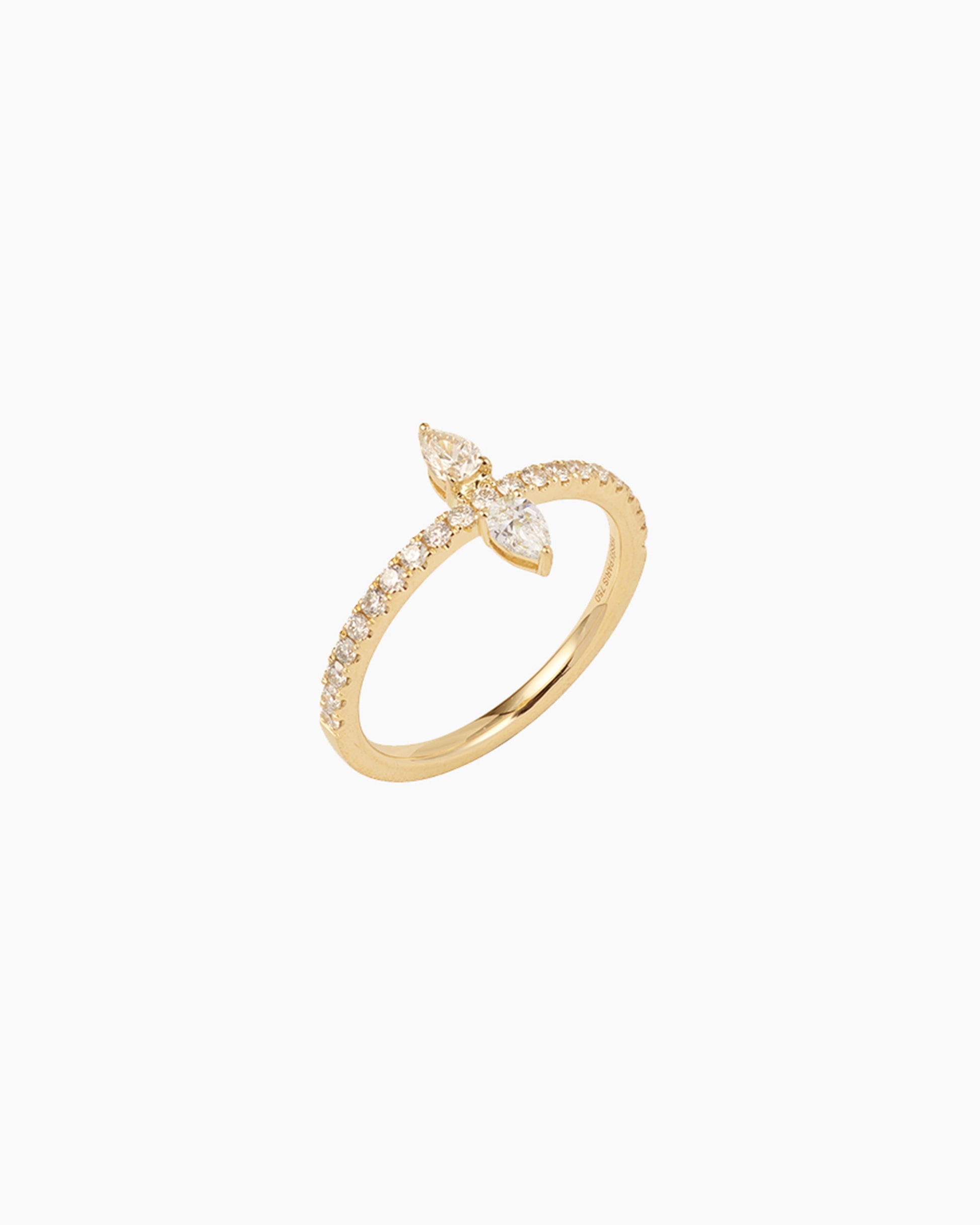 Bague Héra deux diamants Jaune
