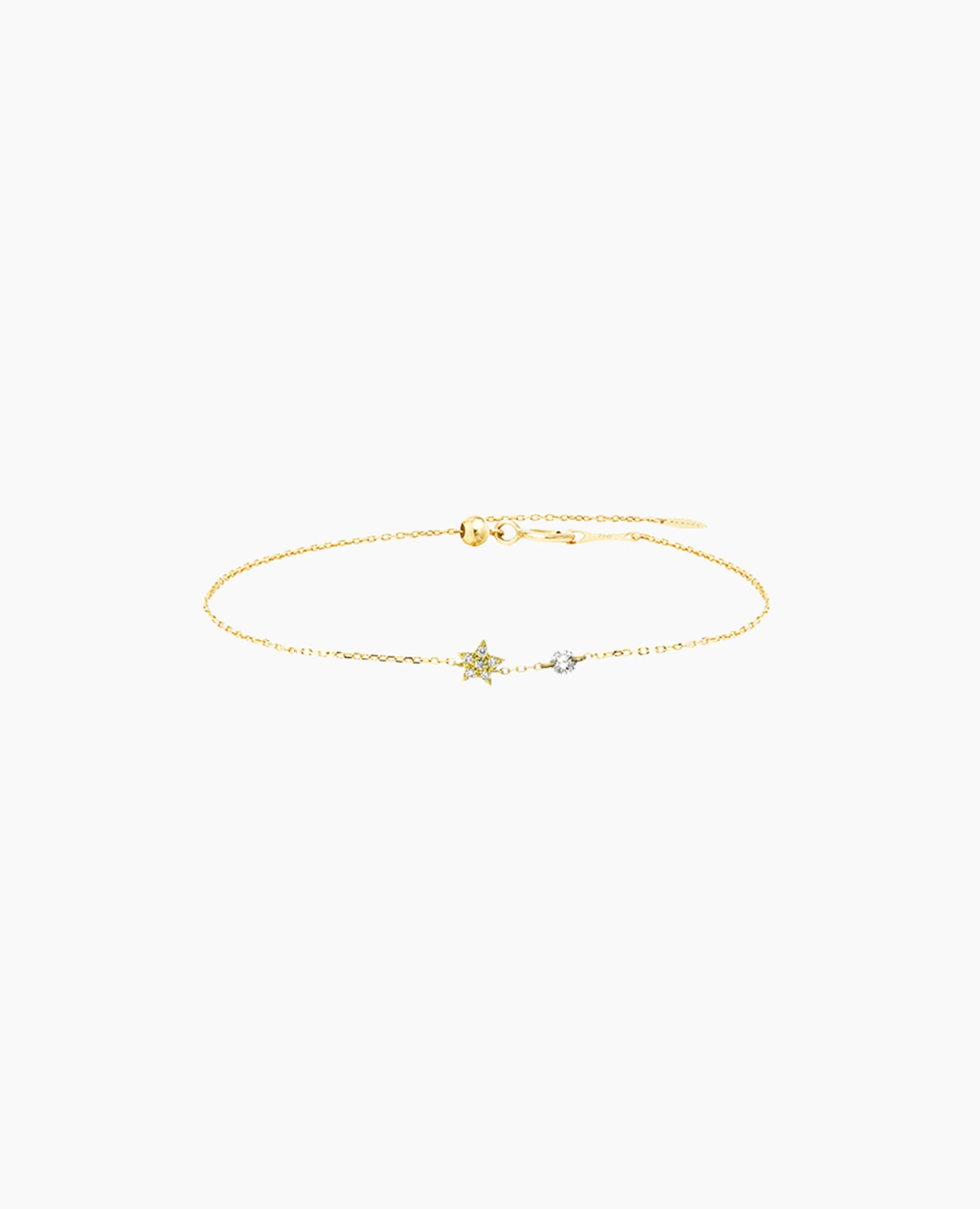 Bracelet Star pavé 1 encrusted diamant Jaune