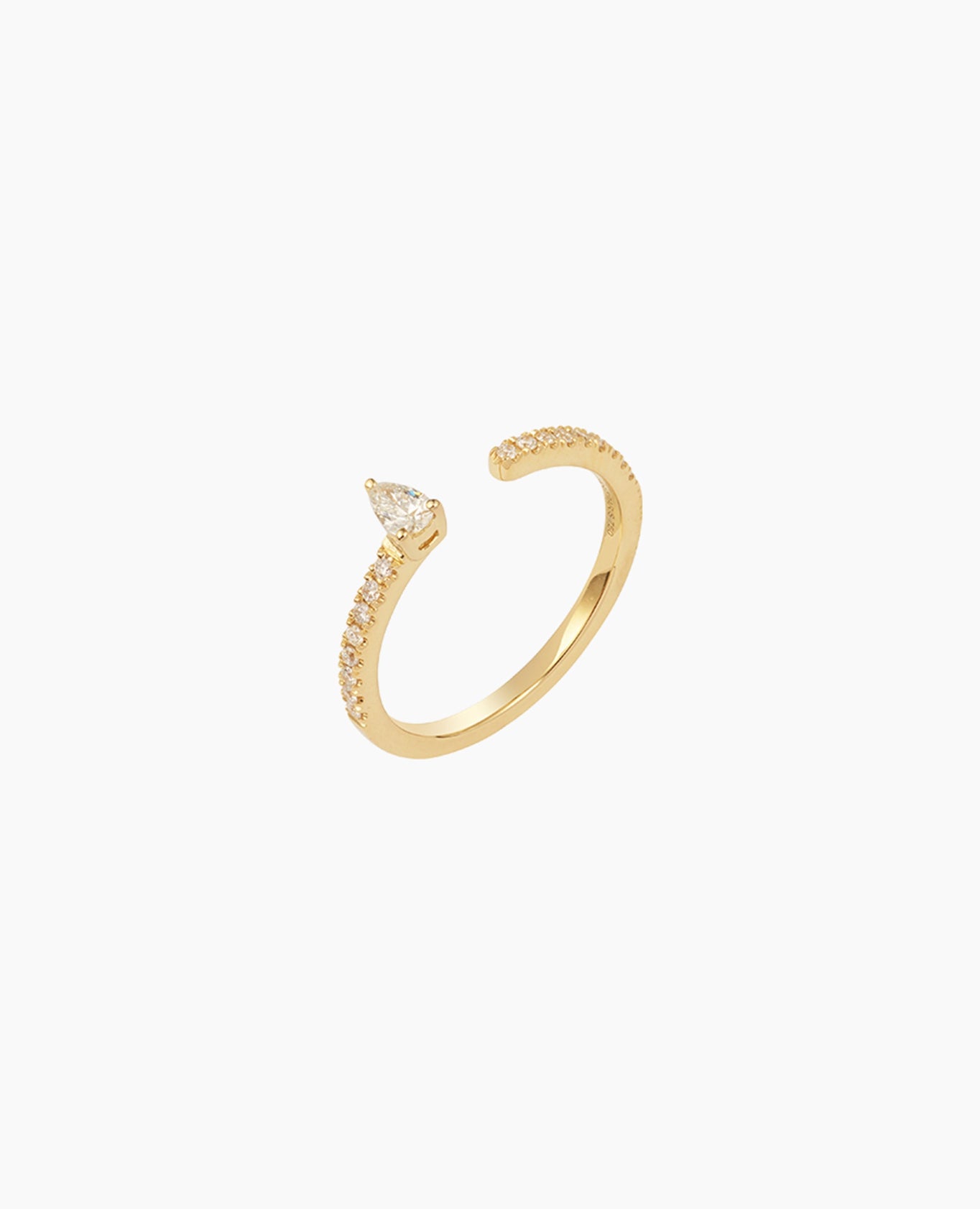 Bague Héra un diamant poire ouvert