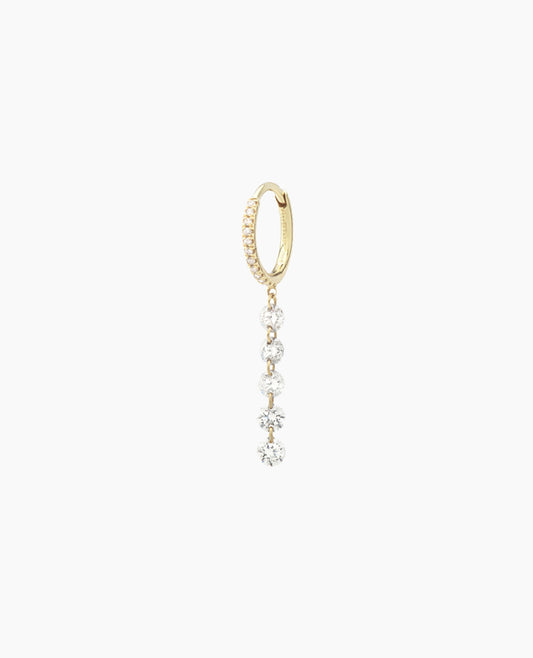 Piercing Danaé anneau pavé 5 diamants