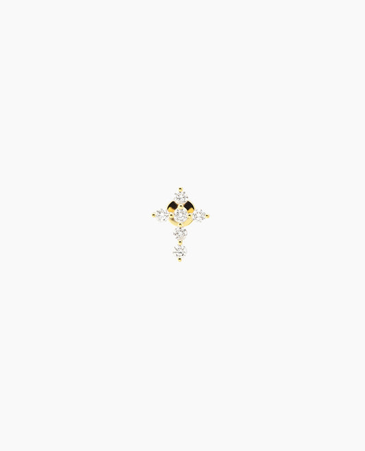 Piercing mini croix pavé
