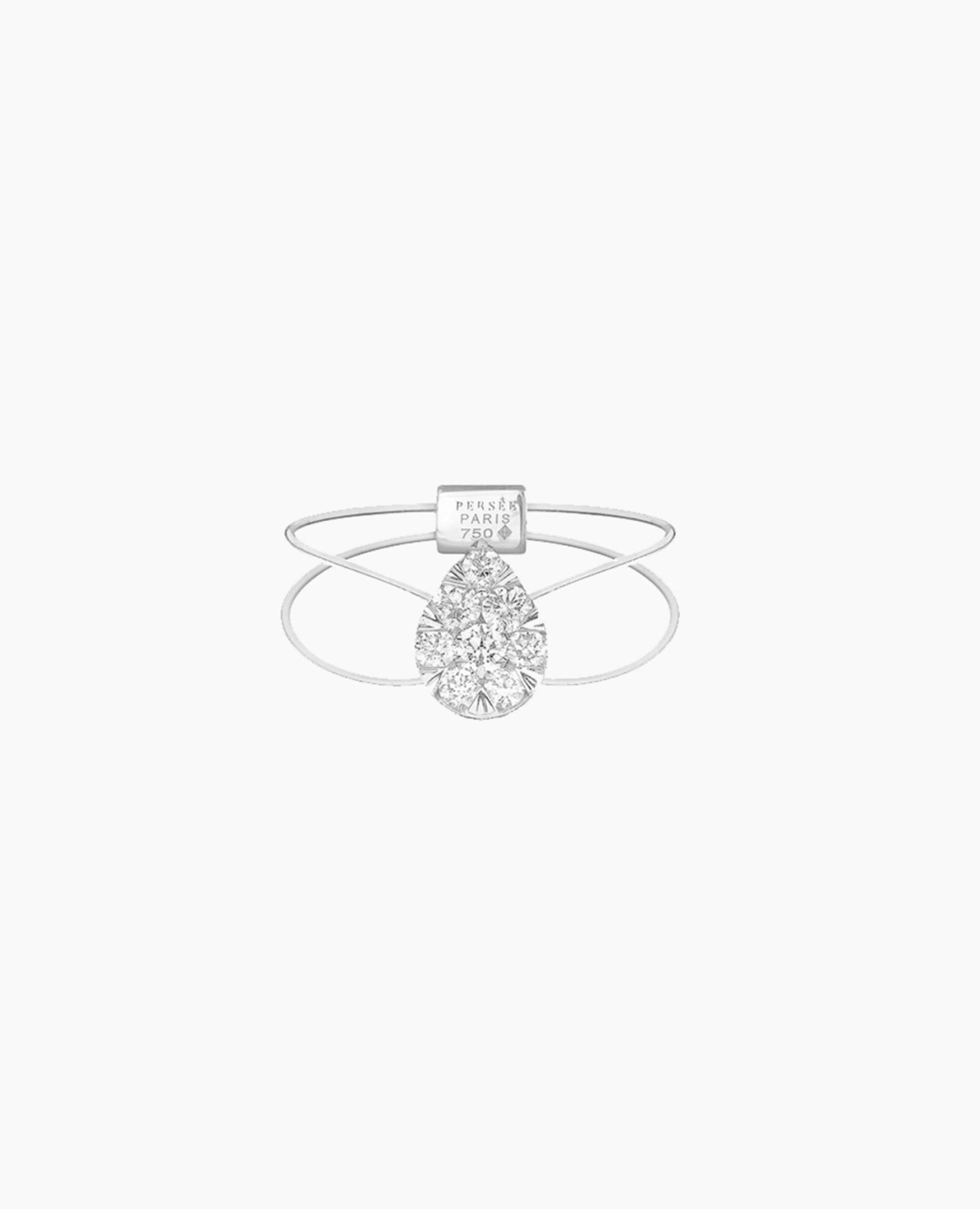 Bague Floating Poire Blanc