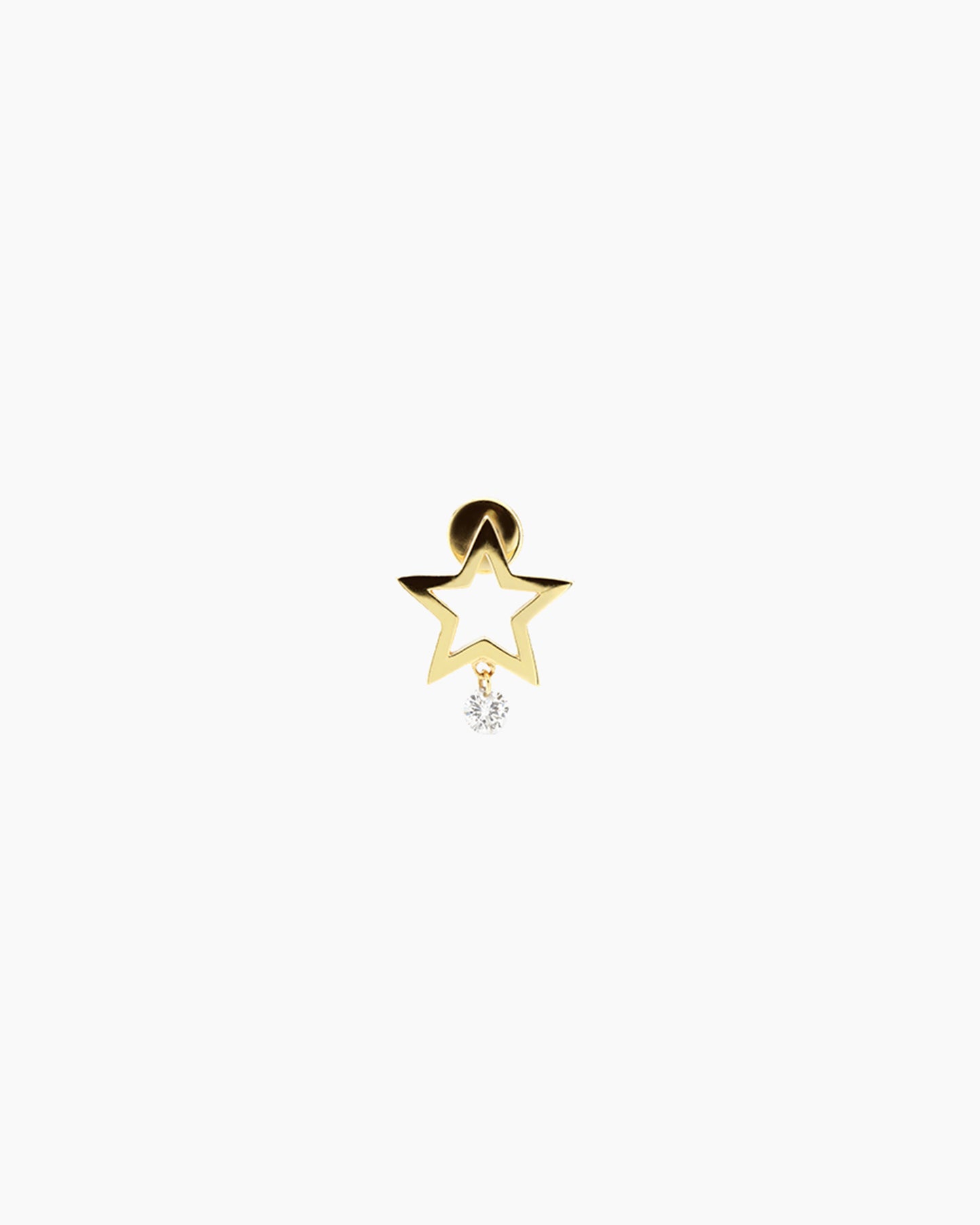 Piercing mini étoile 1 diamant
